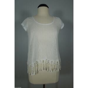 MISS DAISY (size S) White Scoop Neck Top Juniors